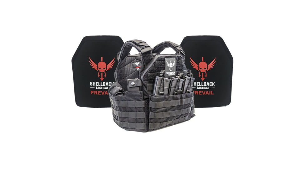 Shellback Tactical SF Lightweight Armor System with Level III+ H3101 Plates, Black, Small, GSA-SF-H3101-BK-SM