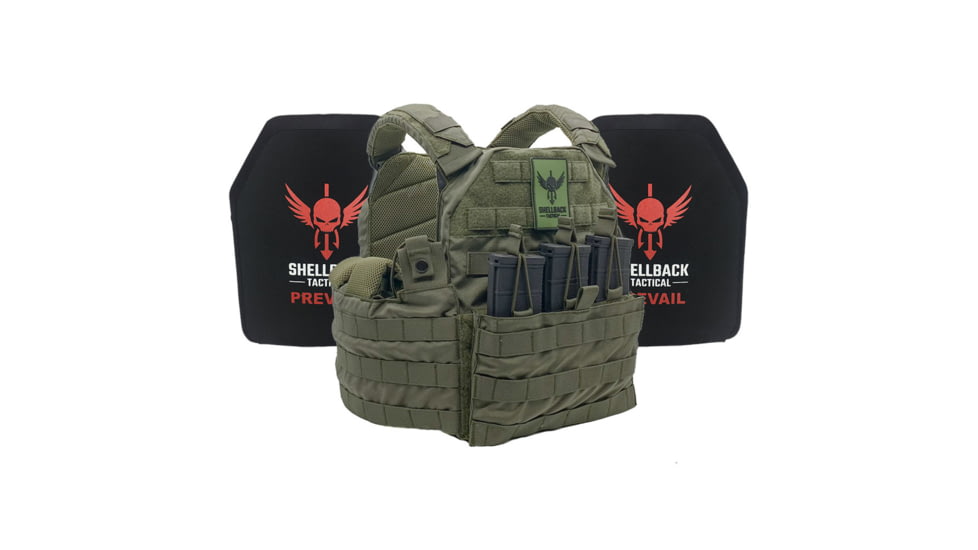 Shellback Tactical SF Lightweight Armor System with Level III+ H3101 Plates, Ranger Green, Small, GSA-SF-H3101-RG-SM
