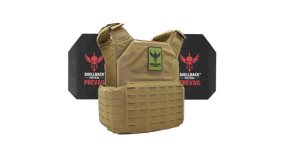 Shellback Tactical Shield 2.0 Level III Steel Plates Armor Kit, Coyote, One Size, SBT-9011-AR1000-CT