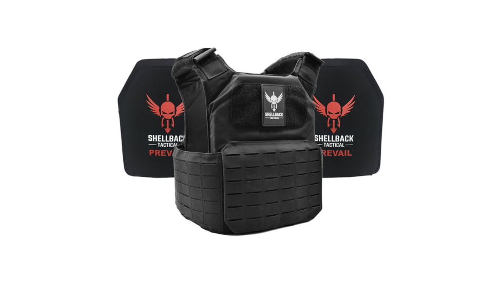 Shellback Tactical Shield 2.0 Lightweight Level III Armor System, Black, One Size, SBT-9011-LON-III-P-BK