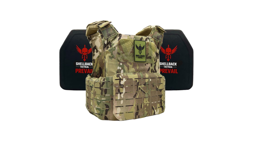 Shellback Tactical Shield 2.0 Lightweight Level IV Ceramic Plates Armor Kit, Multicam, One Size, SBT-9011-4SICMH-MC