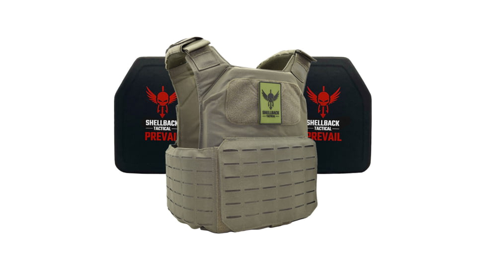 Shellback Tactical Shield 2.0 Lightweight Level IV Ceramic Plates Armor Kit, Ranger Green, One Size, SBT-9011-4SICMH-RG
