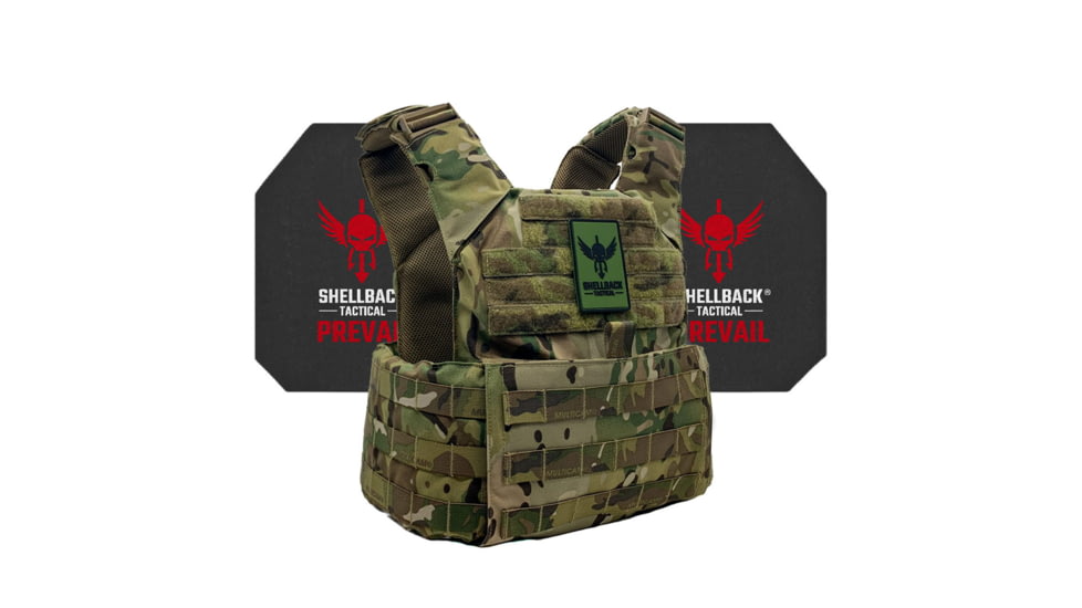 Shellback Tactical Skirmish Active Shooter Kit with Level IV Model 4S17 Armor Plates, Multicam, One Size, SBT-9020-4S17-MC
