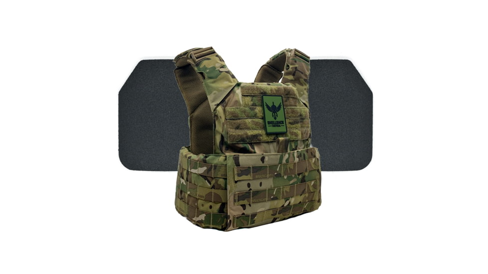 Shellback Tactical Skirmish Body Armor Kit with Level III+ Model P5mmSAO Plates, Multicam, One Size, SBT-9020-P5MM-MC