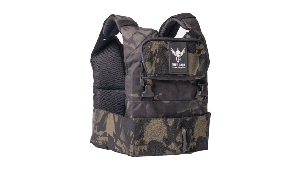 Shellback Tactical Stealth 2.0 Plate Carrier, Multicam Black, One Size, SBT-STLTHPC2-MB