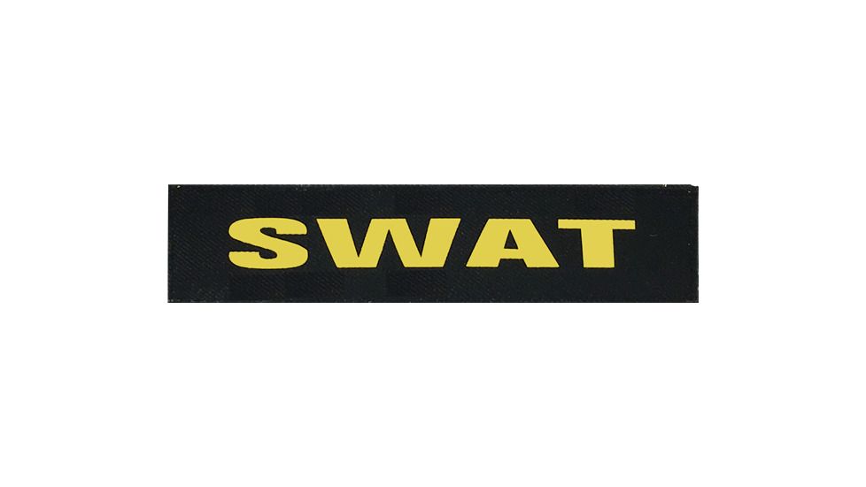 Shellback Tactical SWAT ID-Placard, Hook Back, 1 x 5inch, Gold on Black, One Size Fits Most SBT-X213231A-SWT-GB