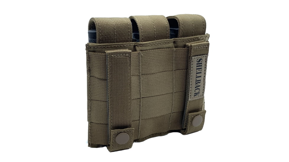 Shellback Tactical Triple Pistol Mag Pouch, Molle compatible, Coyote, One Size, SBT-6000-CT