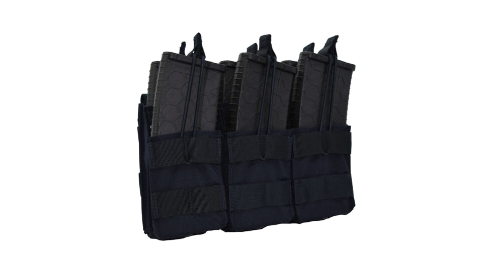 Shellback Tactical Triple Stacker Open Top Pouch for Six M4 Mag, Navy Blue, One Size, SBT-3300-NB