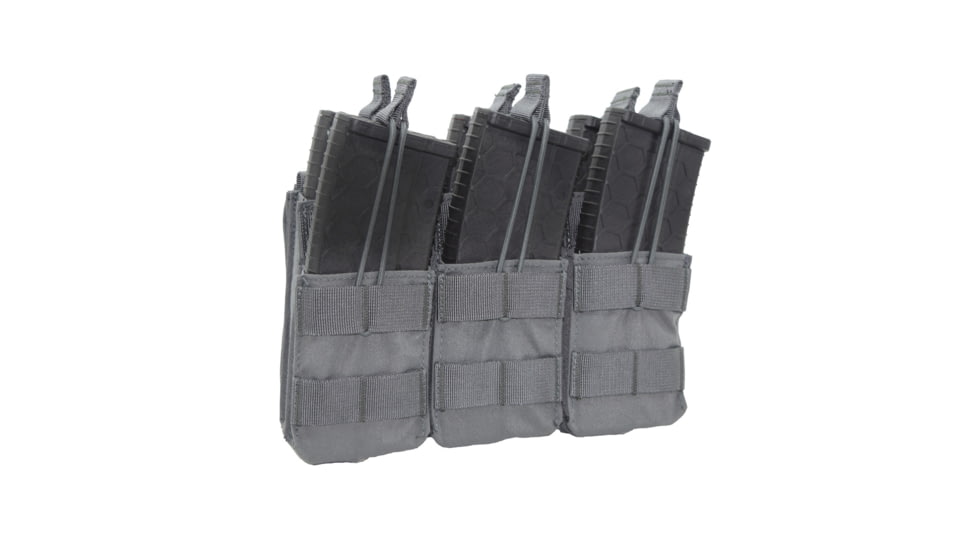 Shellback Tactical Triple Stacker Open Top Pouch for Six M4 Mag, Wolf Grey, One Size, SBT-3300-WG