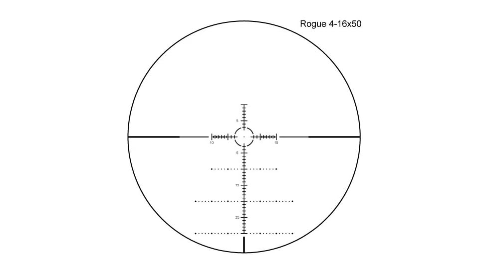 Shepherd Scopes Rogue Series 4-16x50 Rifle Scope, 30mm Tube, SFP, MOA Reticle, Matte, Black, 4080RGE.416.G2
