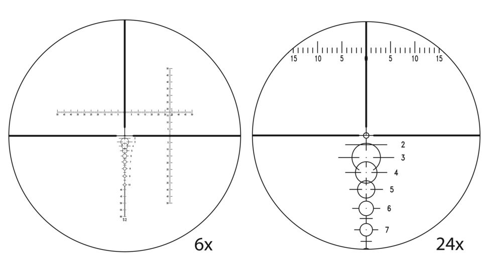 Shepherd Scopes Sniper Series DRS 6-24x50 S2 Dual Reticle Rifle Scope, Matte Black Anodized, DRS0053