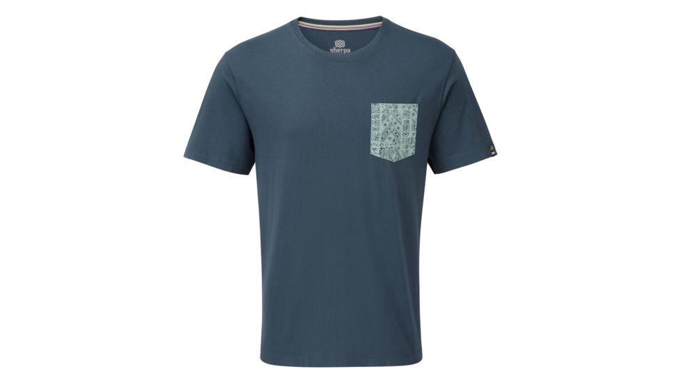 Sherpa Durbar Pocket Tee - Mens, Neelo Blue, Small, SM3132-393-S