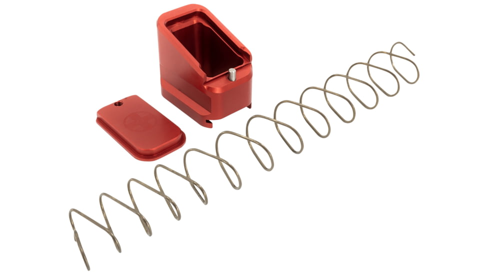 Shield Arms CZ P10-C/P07 9mm Luger 5 Rounds, 40S&amp;W 4-Rounds Pistol Magazine Extension, Red, CZP10CME5RED-4RD