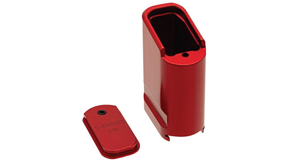 Shield Arms S15 9mm +10 Rounds Magazine Extension, Red, 10, SAS15ME10RED