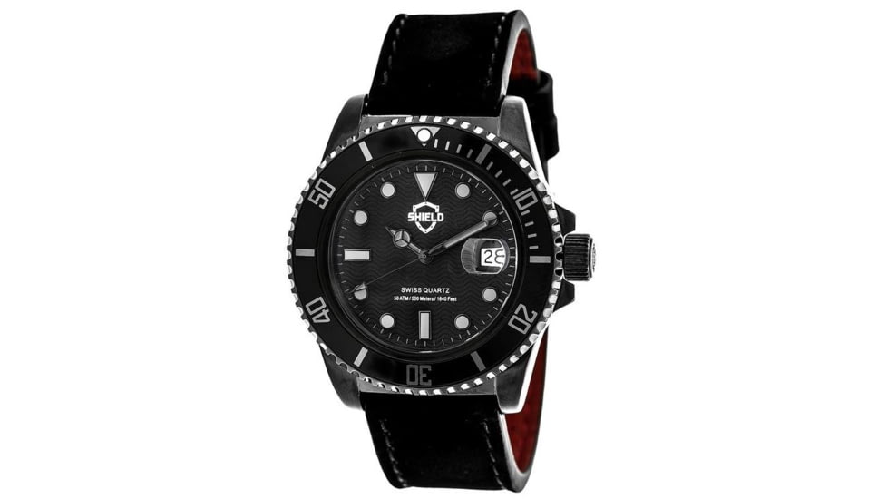 Shield Sh0808 Cousteau Mens Watch, Black SLDSH0808