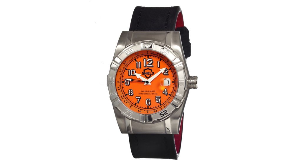 Shield Jarrod Mens Watch, Black-Silver-Orange SLDSH0405