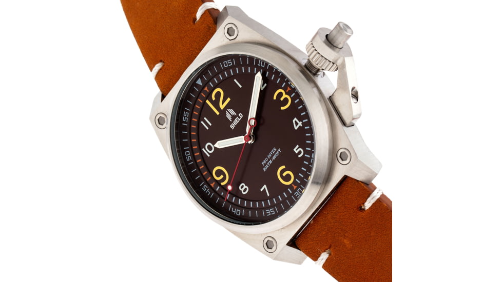 Shield Pascal Diver Watch - Mens, Brown/Camel, One Size, SLDSH102-3