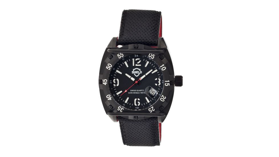 Shield Sh0606 Pilecki Mens Watch, Black SLDSH0606