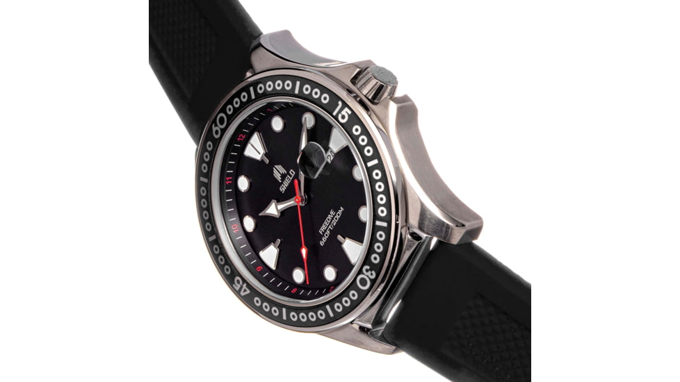 Shield Shield Freedive Strap Watch w/Date, Black/Silver, One Size, SLDSH115-1