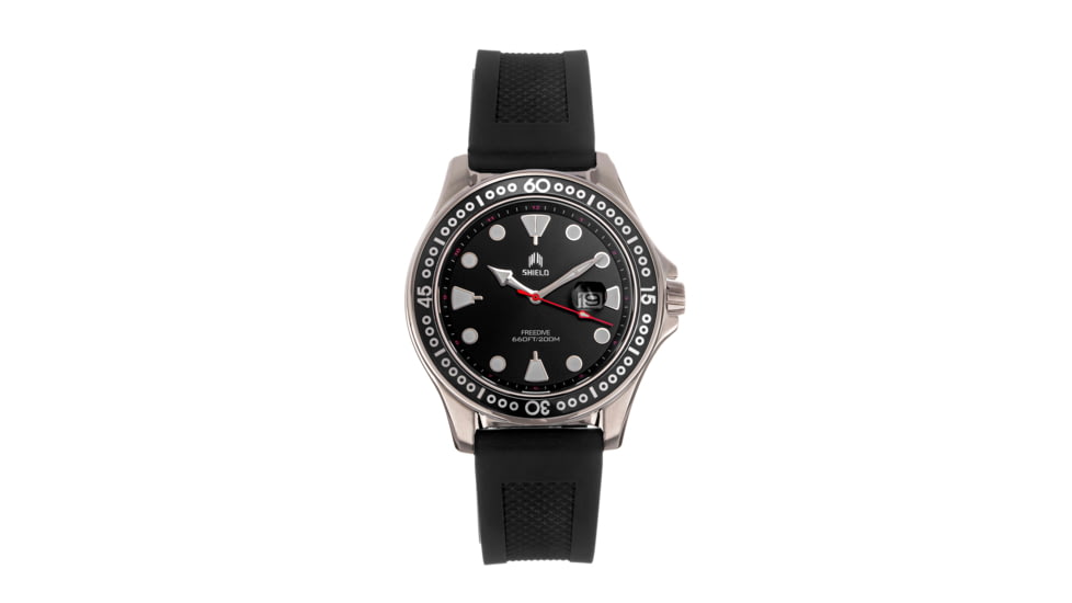 Shield Shield Freedive Strap Watch w/Date, Black/Silver, One Size, SLDSH115-1