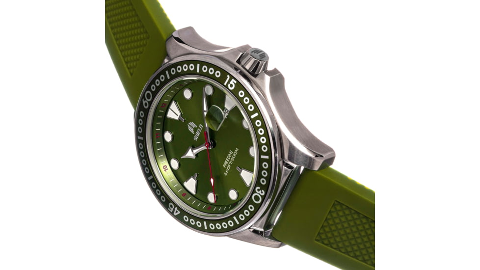 Shield Shield Freedive Strap Watch w/Date, Green, One Size, SLDSH115-3