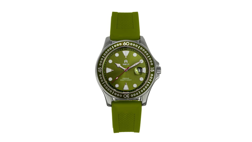 Shield Shield Freedive Strap Watch w/Date, Green, One Size, SLDSH115-3