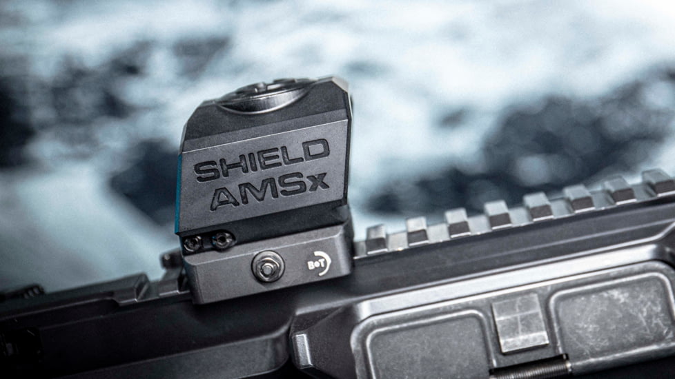 Shield Sights AMSx Reflex Red Dot Sight, Black, 4 MOA Dot Reticle, NSN 1240-99-616-3277, AMSx-4MOA