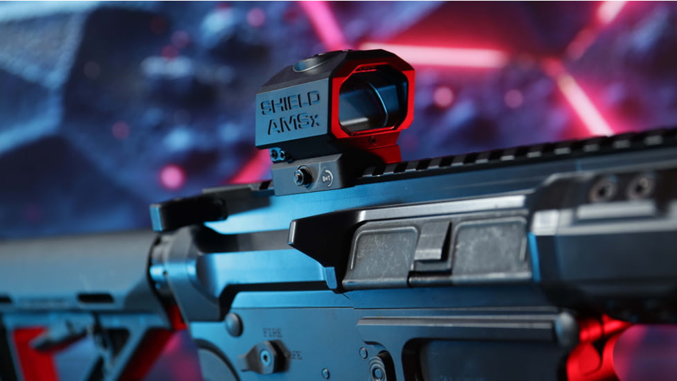 Shield Sights AMSx Reflex Red Dot Sight, Black, 4 MOA Dot Reticle, NSN 1240-99-616-3277, AMSx-4MOA
