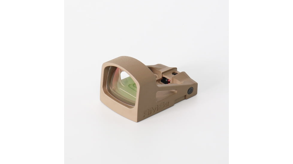 Shield Sights Compact Reflex Mini Red Dot Sight 2.0, 4 MOA Dot Reticle, RMS2-4MOA Glass Lens, FDE, RMS2-8-Moa-G-FDE