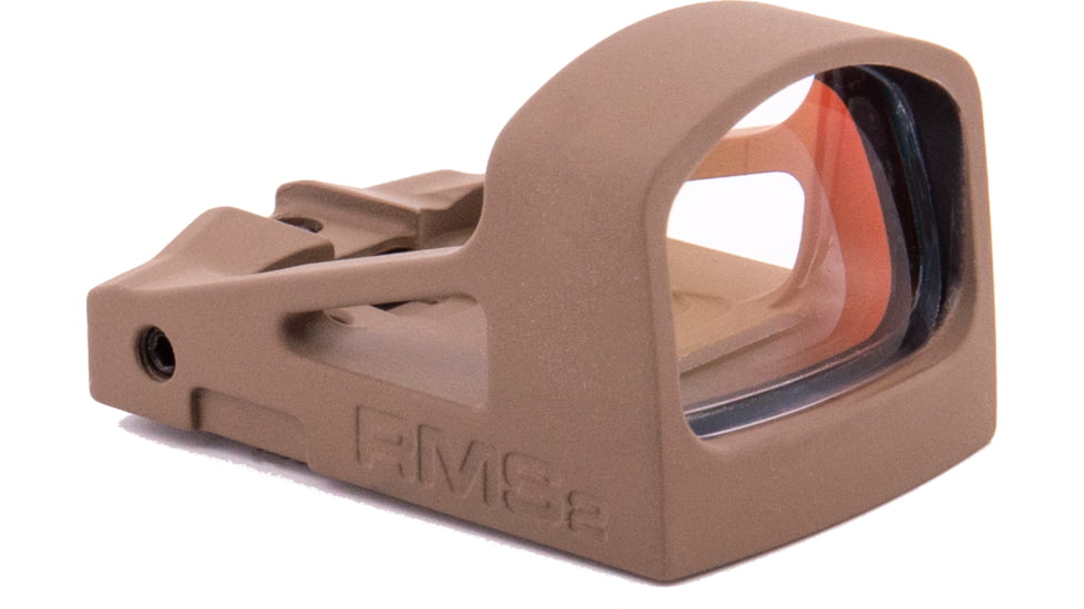 Shield Sights Compact Reflex Mini Red Dot Sight 2.0, 4 MOA Dot Reticle, RMS2-4MOA Glass Lens, FDE, RMS2-8-Moa-G-FDE