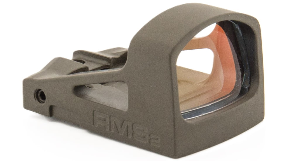 Shield Sights Compact Reflex Mini Red Dot Sight 2.0, 4 MOA Dot Reticle, RMS2-4MOA Glass Lens, Olive Drab Green, RMS2-8-MOA-G-ODG