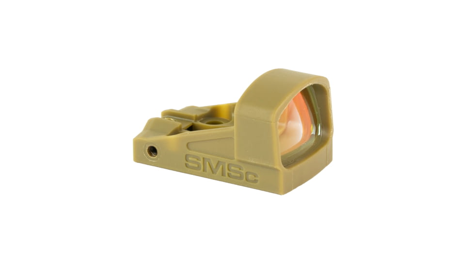 Shield Sights Compact Reflex Mini Red Dot Sight, 8 MOA Dot Reticle, RMSx-8MOA Glass Lens, FDE, NSN LN, SMSc-8 MOA-GLASS FDE
