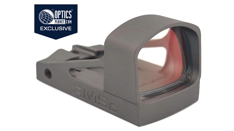 OpticsPlanet Exclusive Shield Sights Mini Compact Reflex Red Dot Sight, Dark Gray, RMSC-4MOA-GLASS-STORM