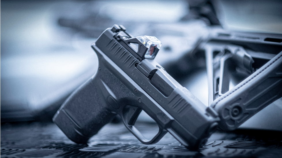 Shield Sights OMSsc Open Mini Sight Sub Compact 1x 17.35x14.35mm Reflex Red Dot Sight, 4 MOA Dot Reticle, Black, OMSsc-4 MOA-Glass