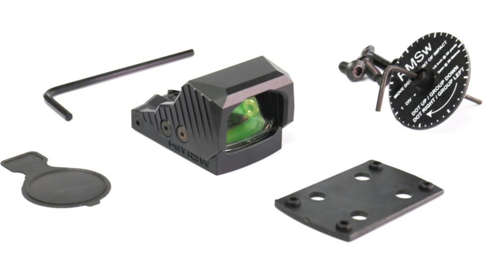 Shield Sights Heavy Duty Mini Reflex Red Dot Sight, 1x22mm, Black, 4 MOA Red Dot, RMSW-4MOA-HD