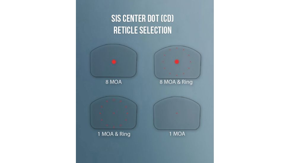 Shield Sights Switchable Interface Red Dot Sight, Bullet Drop, Black, 2x1.5x1.25 in, SIS-BD