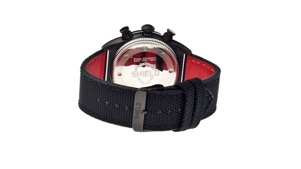 Shield Swiss Diver Mens Watch, 50ATM, Black, White Dial SLDSH0503