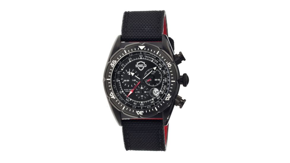 Shield Swiss Diver Mens Watch, 50ATM, Black, Black Dial SLDSH0504