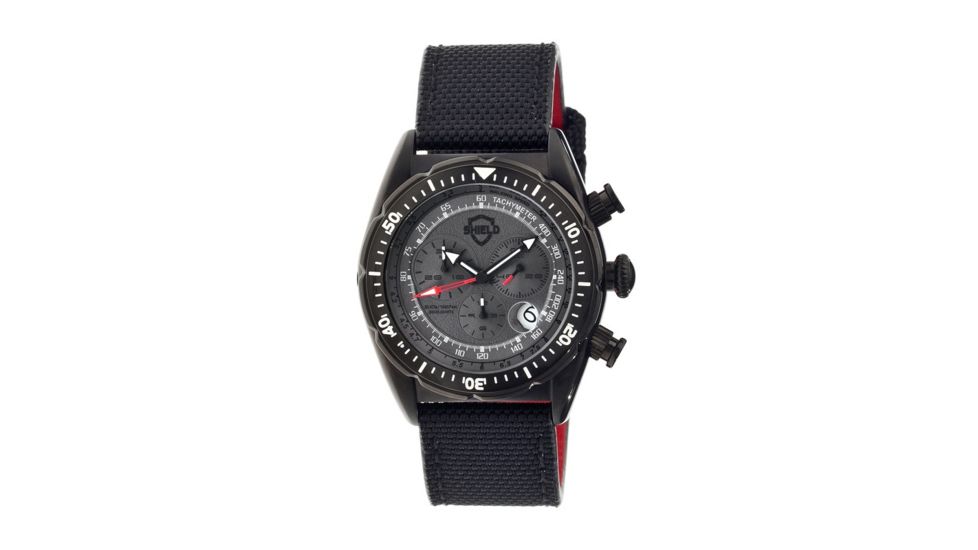 Shield Swiss Diver Mens Watch, 50ATM, Black, Black Dial SLDSH0505
