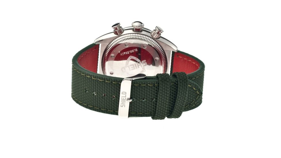 Shield Swiss Diver Mens Watch, 50ATM, Silver, Green Dial SLDSH0506