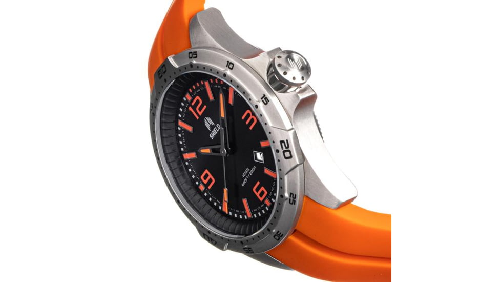 Shield Vessel Strap Watch w/Date, Orange - Mens, SLDSH112-2