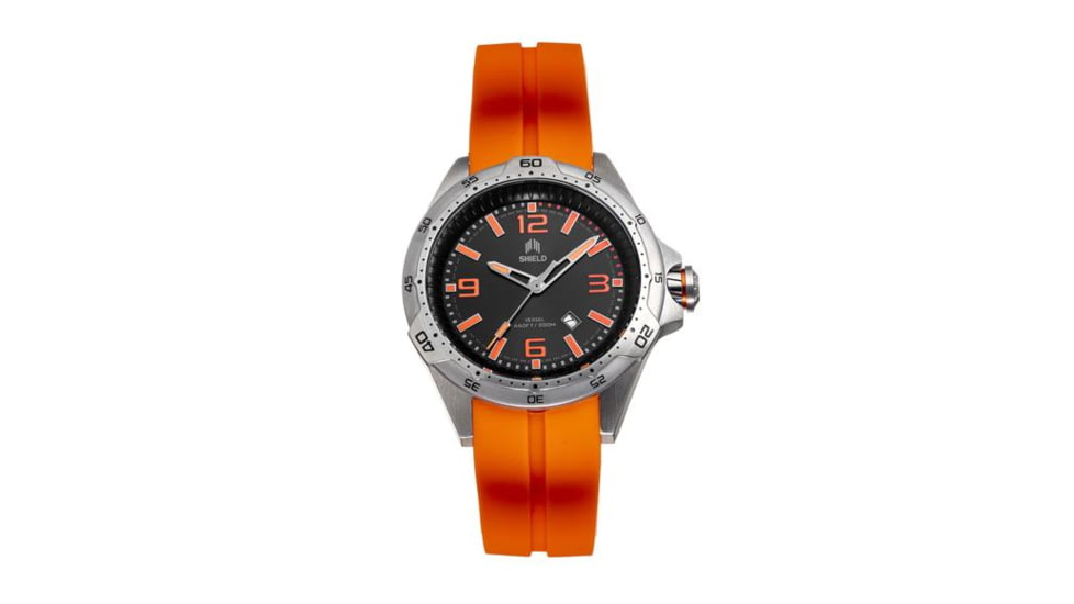 Shield Vessel Strap Watch w/Date, Orange - Mens, SLDSH112-2