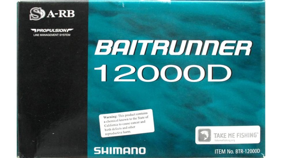 Shimano Demo Baitrunner 1200D Spinning Reel, 4.4:1, 3+1, Ambidextrous, BTR12000D-DEMO