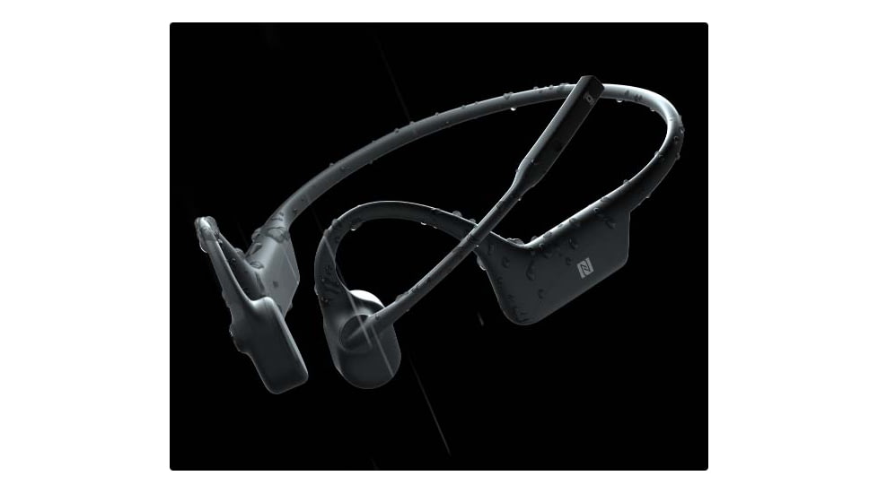 Shokz OpenComm Bone Conduction Stereo Bluetooth Headset, Black, C102-AN-BK-US