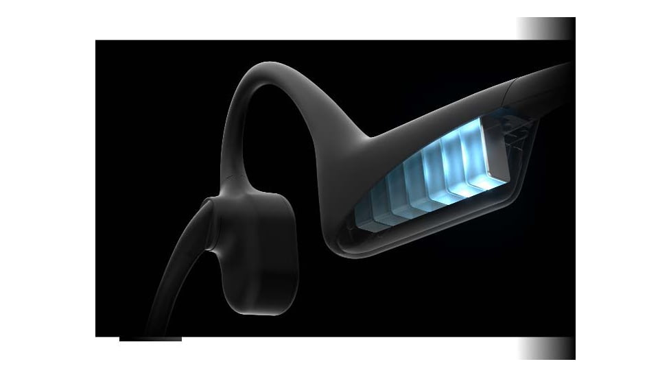 Shokz OpenComm Bone Conduction Stereo Bluetooth Headset, Black, C102-AN-BK-US