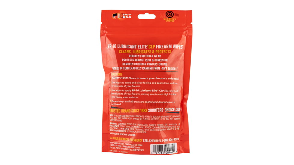 Shooters Choice FP-10 Lubricant Elite CLP Individual Wipes