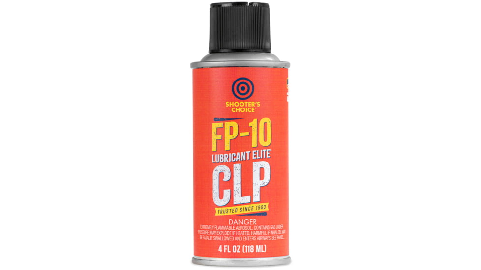 Shooters Choice FP-10 Lubricant Elite Aerosol, 4 oz, Black, SHF-904-A-FPL