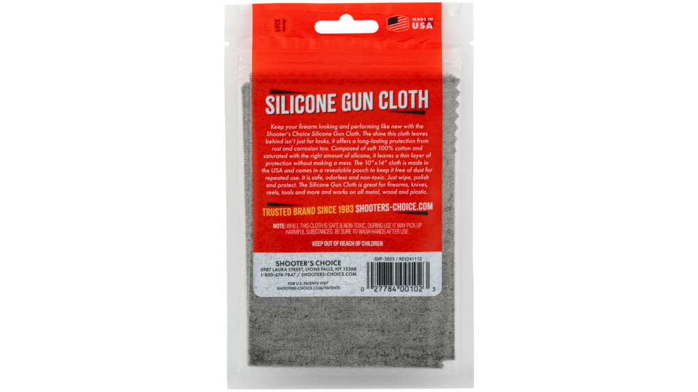 Shooters Choice Silicone Gun Cloth, Black, SHF-3503