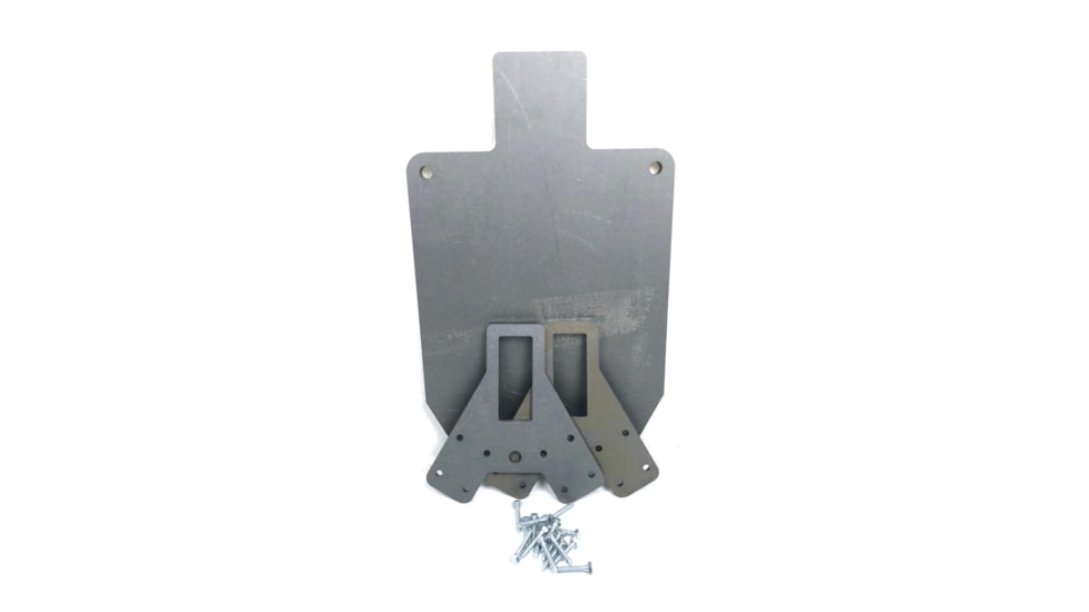 Shootsteel Surplus 1/2in AR500 Gong Target, w/ Set of 2x4in Gong Stand Brackets, Gray, 12x20 inch, 1320683077679