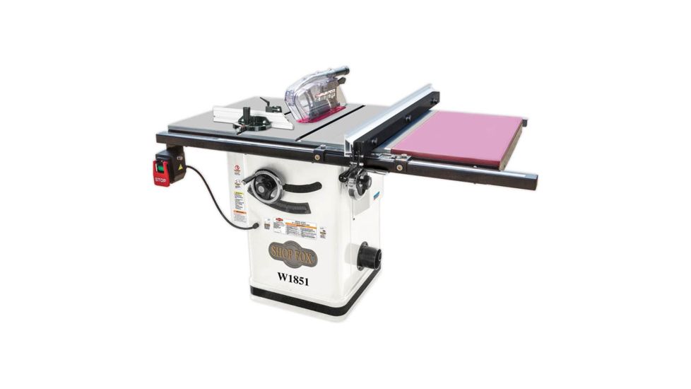 Shop Fox 2 HP 10in Hybrid Cabinet Table Saw with Extension Table W1851